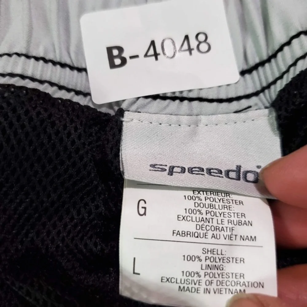 Speedo‎ Men Swimwear Large Red Trunks Pockets Speedry High Rise 10